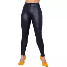 Calça Disco Hot Pants Cintura Alta Legging Com Bolso