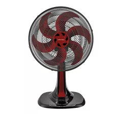 Ventilador De Mesa Ventisol Ventilador De Mesa Turbo Vom50 Preto Com 6 Pás Cor Vermelho, 30 cm De Diâmetro 60 Hz 220 v