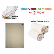 Kit 2 Absorventes De Melton P/fralda Ecológica Recém-nascido