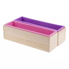 Molde Silicón Rectangular Caja Madera Jabón Artesanal