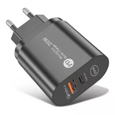 Carregador Duplo Usb C Turbo P/ iPhone 12 13 14 S20 S21 S22