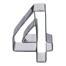 Number Four Cookie Cutters Acero Inoxidable