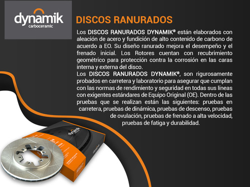 2 Discos Ranurados Del Rabbit L4 1.8l 06 Al 07 Dynamik Foto 4