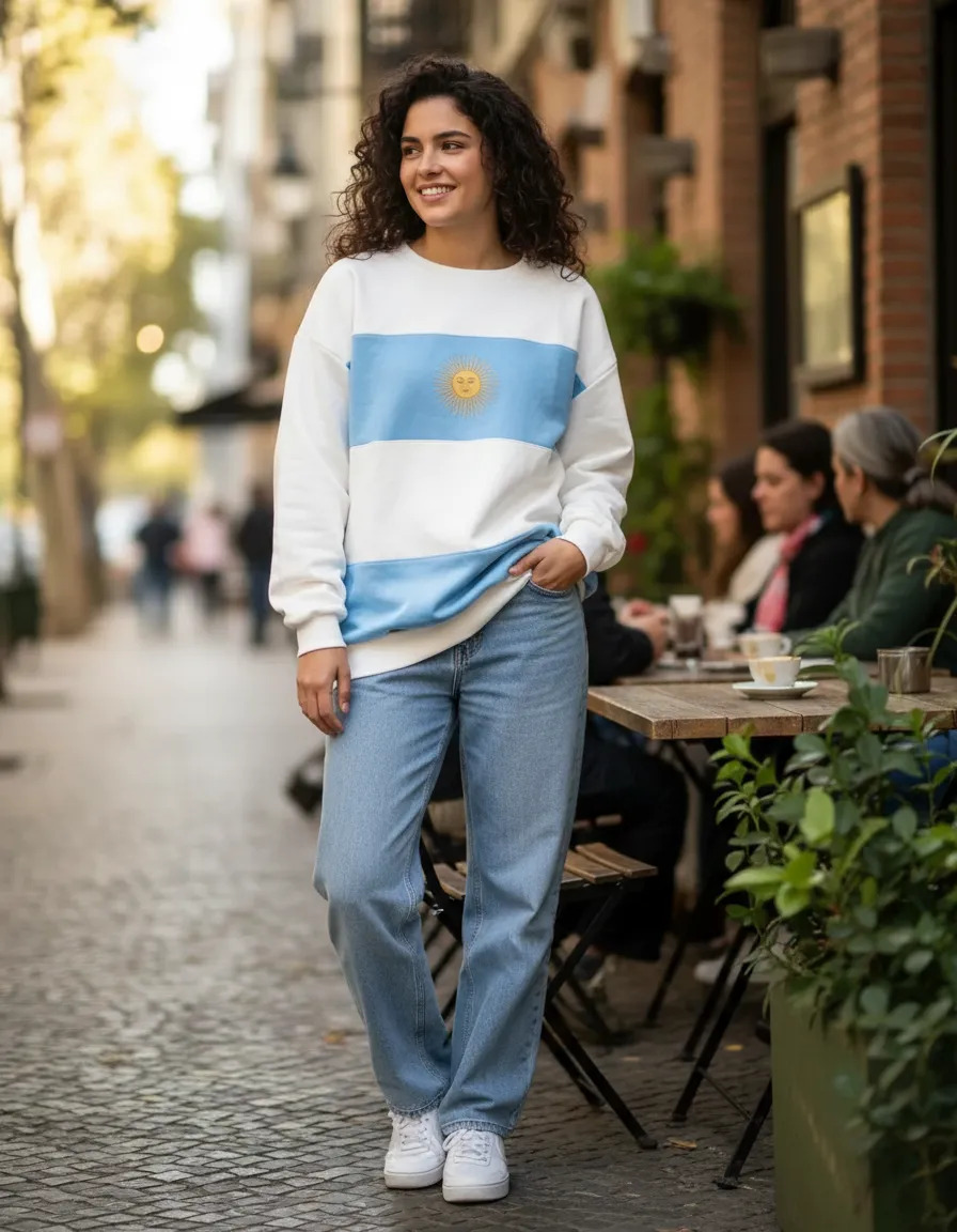 Buzo Mujer Argentina Sol De Mayo Mundial Viral Campeones