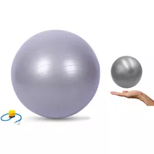 Kit Bola De Pilates Suíça C/ Bomba 75cm + Bola Overball 25cm