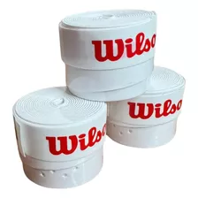 Overgrip Wilson Perforado 3 Pzas Blanco Negro Padel Tennis