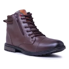 Bota Masculina Coturno Em Couro Legitimo Adventure