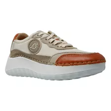 Tenis Naranjas Casuales Zapatos Mujer Lobo Solo 4804