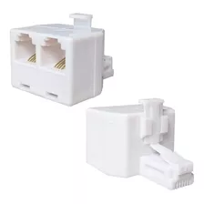 Adaptador Telefonico Rj11 Teléfono 1 Macho A 2 Hembras 