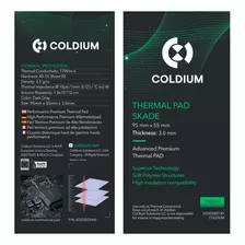 Pad Térmico Coldium Skade 95x55x3.0mm Premium Pro Oc 17w/m-k Color Gray