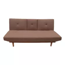 Futon 3 Cuerpos Con Posa Vaso Amelia Chocolate