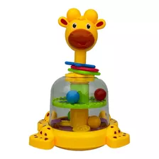 Gira Girafa Brinquedo De Bebê Giratório Bolinhas Coloridas