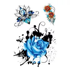 Tatuaje Temporal Realista Flores 3 En 1 # Life In A Tattoo