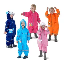 Traje Impermeable De Una Pieza Para Niños Poncho Reflectante