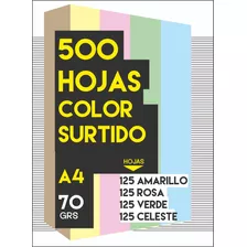 500 Hojas Papel Color Surtido A4 Papel Resma