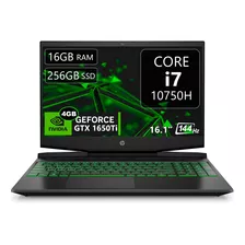 Hp Pavilion 16 Gaming, Ci7-10750h, 16gb, 256gb, Gtx1650, 16p