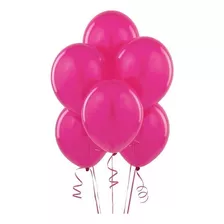 25 Globos Lisos Diferentes Colores 23cm Glam Color Fucsia