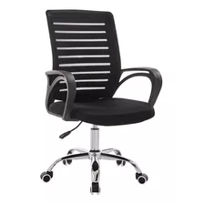 Silla De Escritorio Sh Mod. 02 Ergonómica Negra Con Tapizado De Mesh