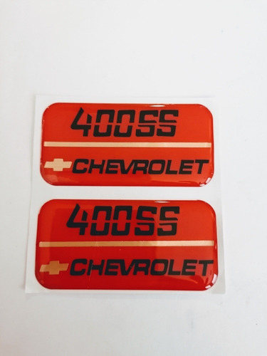 Par Emblemas Chevrolet 400ss Laterales Rojos 1999-2020 Foto 2
