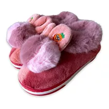 Pantuflas Botín Peludas Plush Orejas Conejo