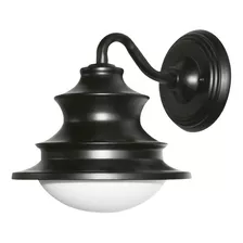 Lámpara De Pared Exterior Foco Decoracion Moderna Negro Mate Color Negro / Campana