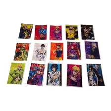 Paquete Jojos Bizarre Aventure 6 Posters + 15 Stickers Anime