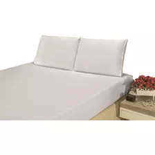 Jogo Cama Lençol Queen Liso Bianca 3 Peças Imediato Cor Branco