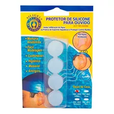 Protetor Auricular De Silicone Para Natação Ou Ruídos 4 Und