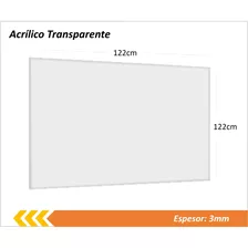 Media Lamina De Acrilico Transparente 3mm 122 X 122 Cm