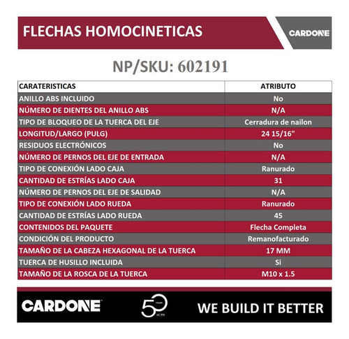 Flecha Homocinetica Delantera Izq Ford F-150 Xlt 2012 Foto 4