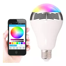 Lâmpada Led Musical Bluetooth Caixa Som Controle Colorido