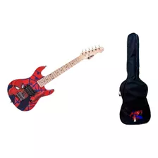 Guitarra Infantil Phx Homem Aranha Gms-k1+capa Personalizada