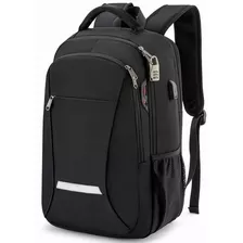 Mochila Viaje Genérica Para Portátil De 15.6´´ Ypm0930 Puerto Usb Color Negro 35l