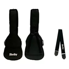 Bag Capa Acolchoada P/ Violão Folk Ou Clássico Shelby + Alça
