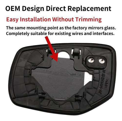 Espejo Lateral Del Pasajero De Repuesto Para Honda Accord 20 Foto 3