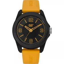 Reloj Cat Hombre Correa Silicón Color Amarillo Ln.160.27.137