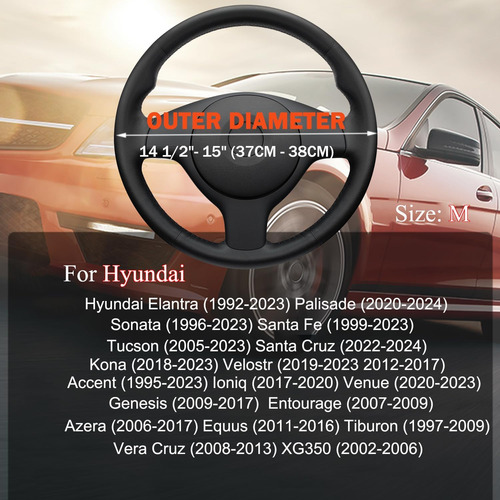 Xhring Funda Para Volante De Automvil Para Hyundai Elantra  Foto 9