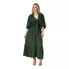 Vestido Longo Premium Forrado Moda Evangélica Lançamento