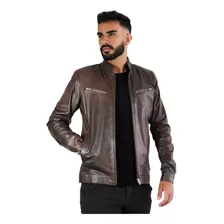 Blusa De Couro 100% Bovino Legítimo Gola Padre Masculina 254