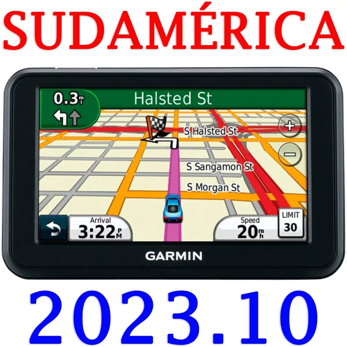Mapa Sudamérica América Del Sur 2023.10 - Mapa 3d Gps Garmin