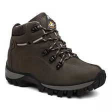 Bota Coturno Tenis Adventure Cano Alto Couro Impermeável 