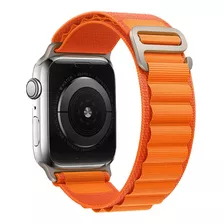 Pulseiras Nylon Loop Alpine Para Apple Watch 42mm Á 49mm Cor Laranja