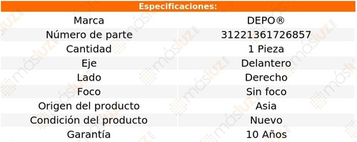 Cuarto Derecho S/foco Gmc Sonoma 95/97 Depo Foto 4