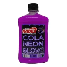 Asuper Radex Slime Glow Cola Para Slime 2019 Neon 500g Cor Roxo