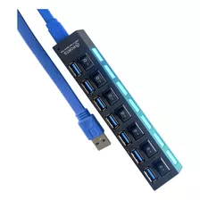 Regua Hub Usb 3 0 Ultra Rapido 7 Portas Para Pen Drive E Hd