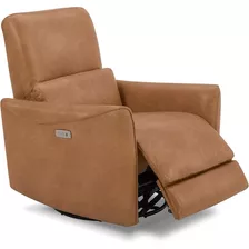 Silla Reclinable Electrico Piel Sint Color Coñac Marca Chita