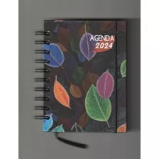 Agenda 2024 Pequena Diária Feminina Estampa Flores E Folhas Cor Da Capa 05