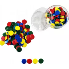 100 Fichas De Color, Plásticas De 15mm, Educativas, Bingo