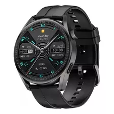 Smartwatch 1.43 Caja De Aleación Zinc ,malla Negra De Cuero