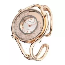 Relógio Bracelete Cobre Importado Brilhante Dia Da Mulher